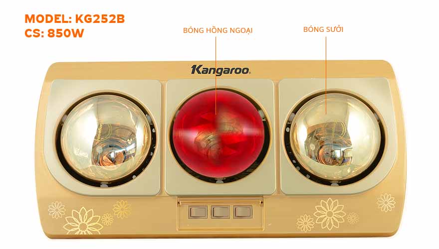 252b Đèn sưởi nhà tắm Kangaroo KG252B