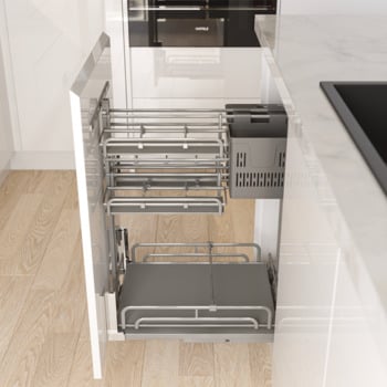 Rổ kéo để chai lọ OMERO MULTI Hafele 350mm 595.00.804 - 16 Rổ kéo để chai lọ OMERO MULTI Hafele 350mm 595.00.804