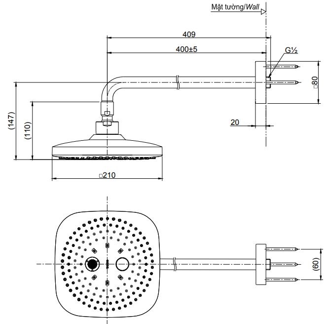 ban-ve-bat-sen-toto-tbw02004a-gan-tuong Bản vẽ bát sen tắm TBW02004A TOTO gắn tường