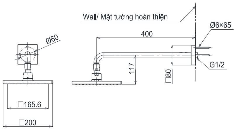 ban-ve-bat-sen-toto-tbw08001a Bản vẽ bát sen tắm TBW 08001A TOTO gắn tường 200 mm