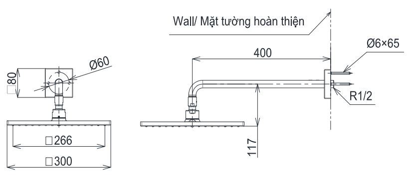 ban-ve-bat-sen-toto-tbw08003a Bản vẽ bát sen tắm TBW 08003A TOTO gắn tường