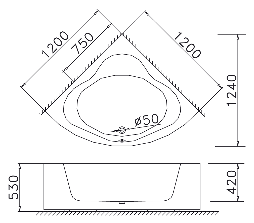 ban-ve-bon-tam-goc-caesar-at5220 Bản vẽ kỹ thuật bồn tắm góc Caesar AT5220 1,2M