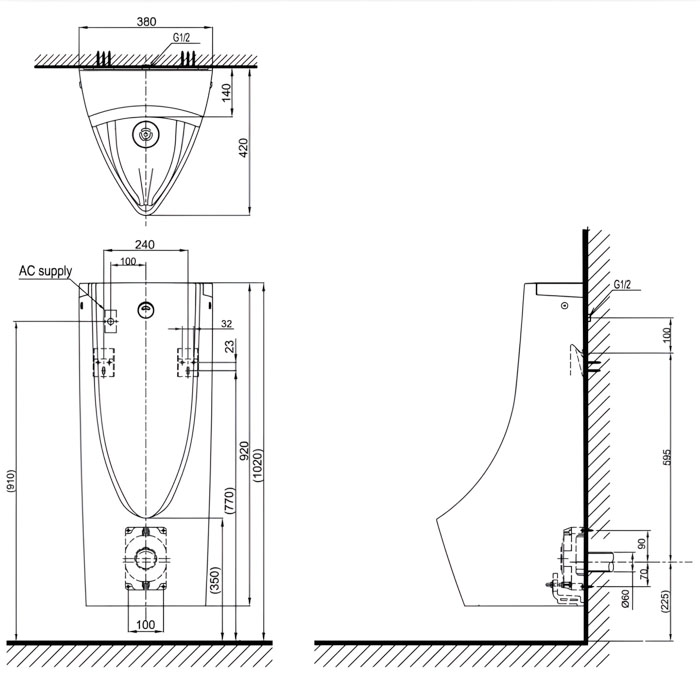 ban-ve-bon-tieu-nam-treo-tuong-uswn900as-hhf90603 ảnh 2d bồn tiểu nam treo tường USWN900AS/HHF90603