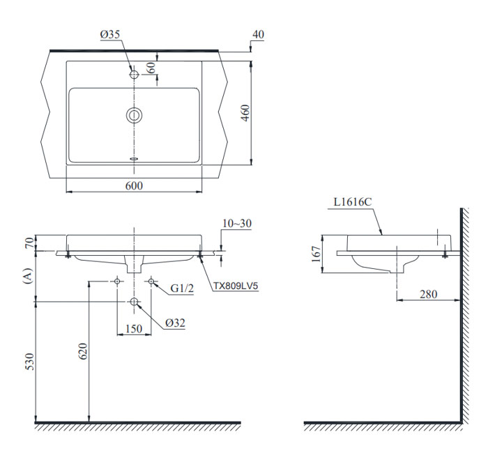 ban-ve-chau-rua-lavabo-dat-tren-ban-l1616c ảnh 2d chậu lavabo đặt trên bàn L1616C