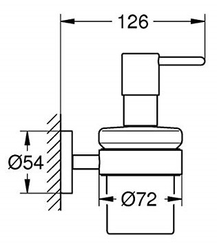 Bản vẽ kỹ thuật bình đựng xà phòng nước 40448001 Grohe