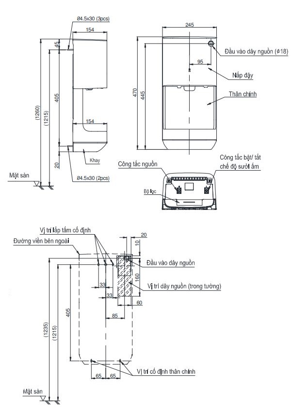 ban-ve-may-say-tay-toto-tyc322w Bản vẽ kỹ thuật máy sấy TYC322W TOTO