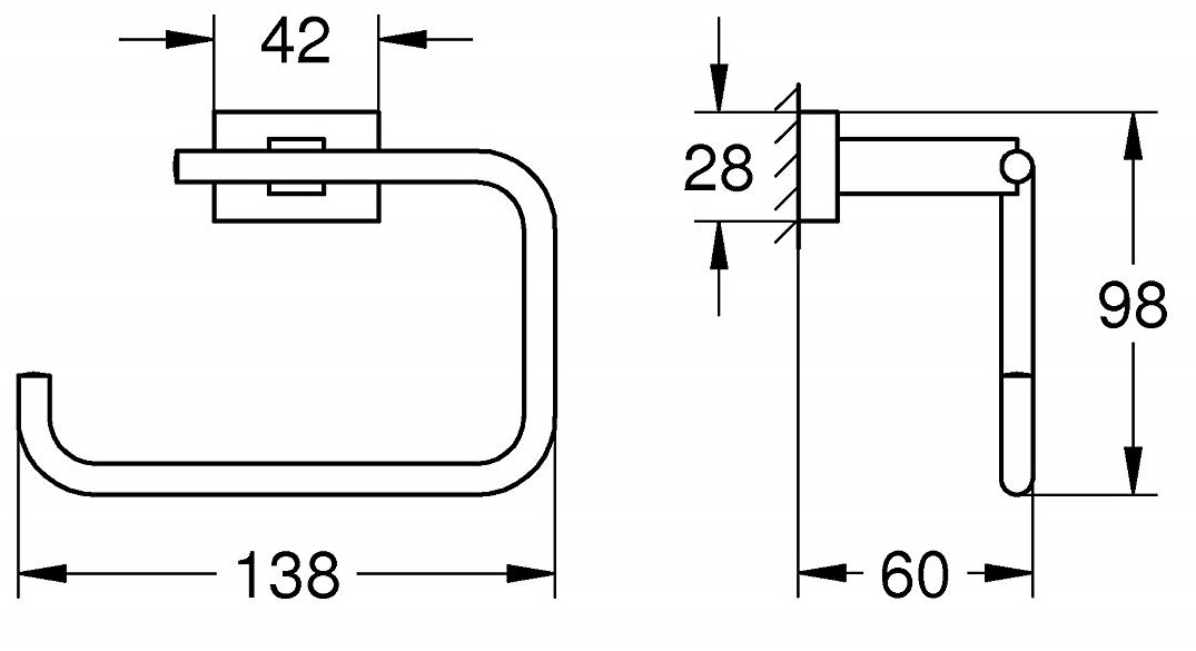 ban-ve-moc-giay-ve-sinh-grohe-40507001 Bản vẽ kỹ thuật lô giấy vệ sinh Essentials Cube 40507001 Grohe