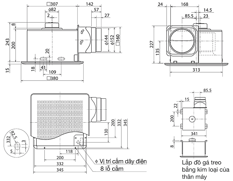 ban-ve-quat-thong-gio-mitsubishi-vd-20z4t3-am-tran-noi-ong-gio-1 Bản vẽ kỹ thuật quạt hút thông gió âm trần VD-20Z4T3/5 Mitsubish
