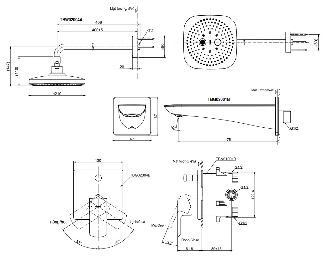 ban-ve-sen-tam-toto-tbg02304b-tbw02004a-tbg02001b-am-tuong bản vẽ vòi sen TOTO TBG02304B/TBW02004A/TBG02001B âm tường