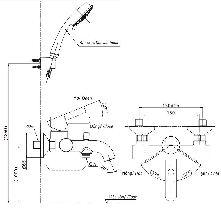 ban-ve-sen-tam-toto-tbg11302v-tbw01008a Bản vẽ bộ vòi sen TBG11302V+TBW01008A TOTO
