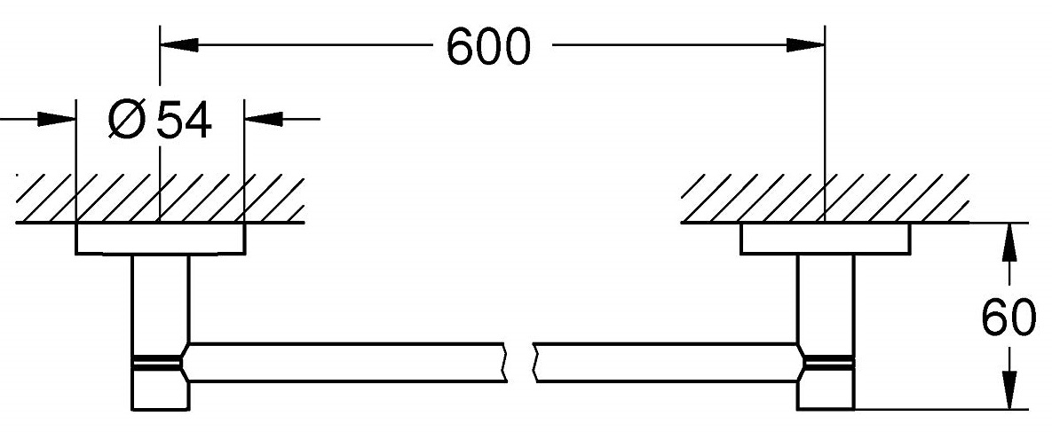 ban-ve-thanh-treo-khan-grohe-40366001 Bản vẽ kỹ thuật thanh treo khăn 40366001 Grohe
