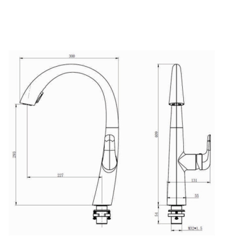 Vòi rửa bát nóng lạnh Geler GL-050 2 Bản vẽ vòi rửa bát nóng lạnh Geler GL-050