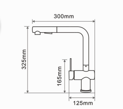 Vòi rửa bát nóng lạnh Geler GL-GR 4058B 2 Bản vẽ vòi rửa bát nóng lạnh Geler GL-GR 4058B