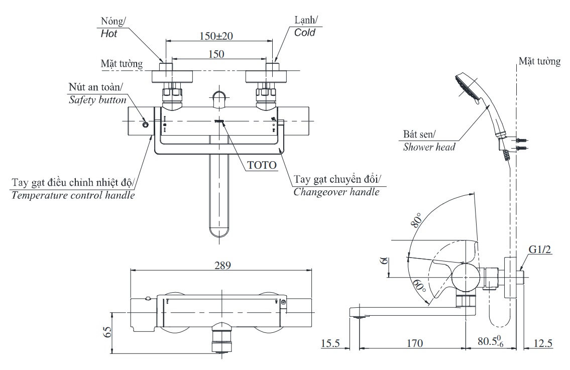 ban-ve-voi-sen-nhiet-do-toto-tbv03429v-tbw01008a Bản vẽ sen tắm xả bồn TBV03429V TBW01008A