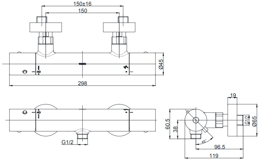 ban-ve-voi-toto-tbv01401b Bản vẽ kỹ thuật vòi hoa sen TOTO TBV01401B