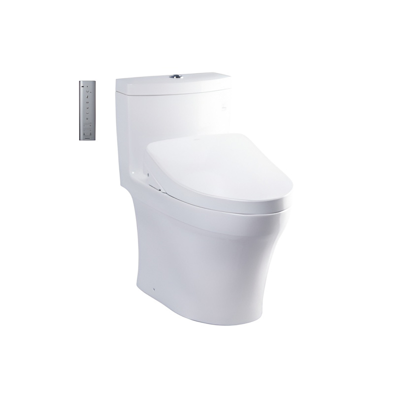 Bồn cầu nhà vệ sinh một khối kèm nắp rửa bàn cầu điện tử WASHLET cao cấp chính hãng Bồn cầu nhà vệ sinh một khối kèm nắp rửa bàn cầu điện tử WASHLET cao cấp