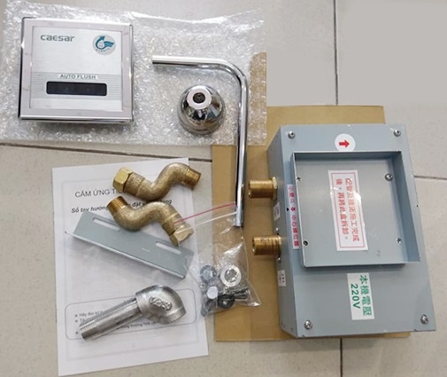 chi-tiet-van-xa-cam-ung-caesar-a637 Chi tiết bộ phận van xả tiểu Caesar A637 tự động