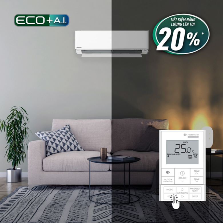 ckeditor_3382457 Bộ cảm biến Eco - Điều hòa Panasonic 2 chiều Inverter 11900 BTU CU/CS-XZ12XKH-8