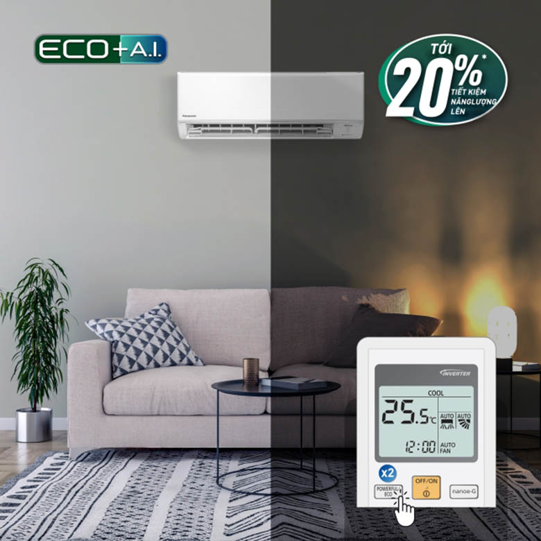 ckeditor_3398005 Cảm biến ECO - Điều hòa Panasonic 1 chiều Inverter 9000BTU CU/CS-PU9XKH-8M