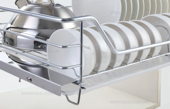 gia bat dia inox nan am tu gan canh ray giam chan 2 giá bát đĩa inox nan âm tủ gắn cánh ray giảm chấn Eurogold
