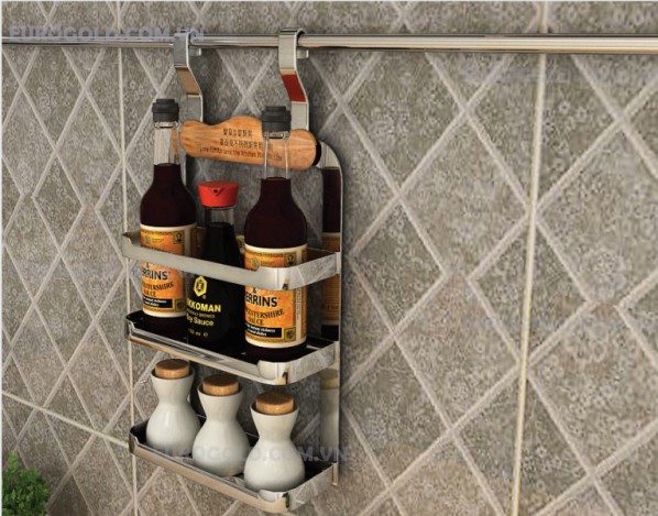 gia treo ngoai gia vi 3 tang Giá treo ngoài gia vị 3 tầng EV38 Eurogold