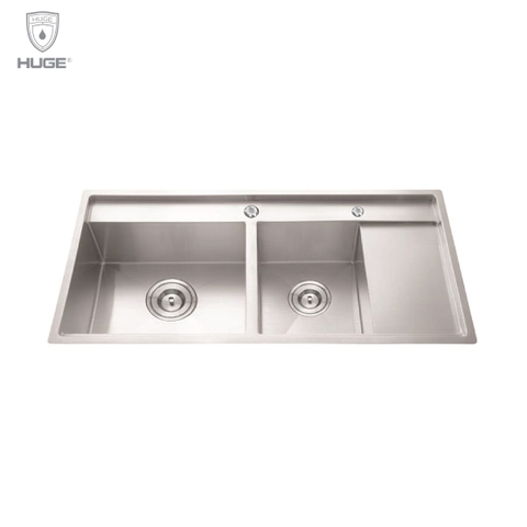 h-p200d-1 CHẬU 2 HỐ CÓ BÀN PLUS (H-P200D)