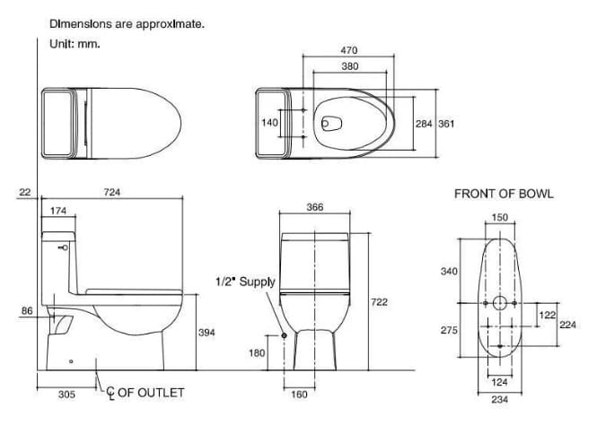 k-3983x-s-01 Bồn cầu một khối Kohler REACH K-3983X-S-0