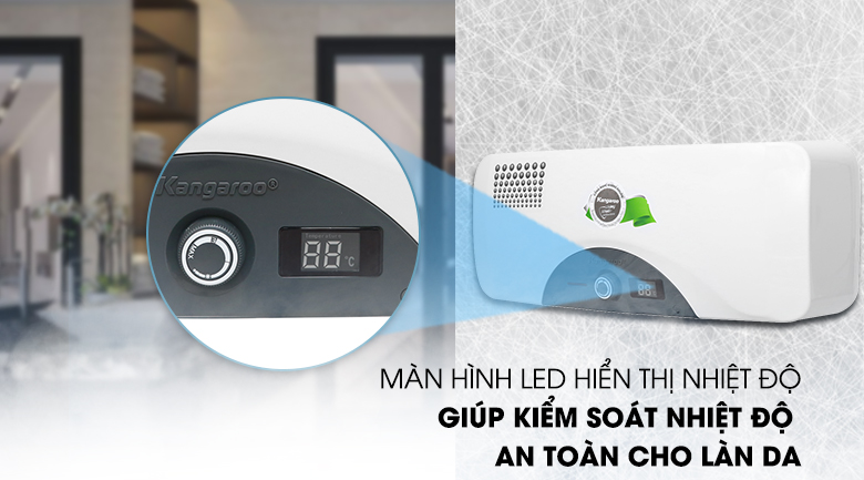 Màn hình hiển thị nhiệt độ - Máy nước nóng Kangaroo 22 lít KG 72A2 Màn hình hiển thị nhiệt độ - Máy nước nóng Kangaroo 22 lít KG 72A2