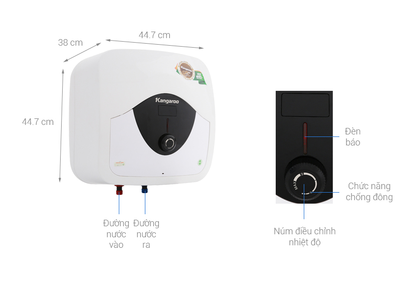 kangaroo-kg818n-2 Máy nước nóng Kangaroo 30 lít KG818N