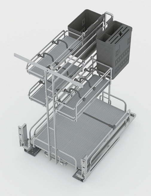 Rổ kéo để chai lọ OMERO MULTI Hafele 350mm 595.00.804 - 15 Rổ kéo để chai lọ OMERO MULTI Hafele 350mm 595.00.804