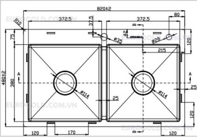 kich-thuoc-chau-rua-bat-eus18248 Hình ảnh chậu rửa bát eus18248