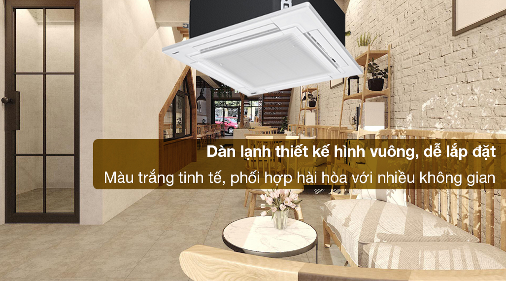 Máy lạnh âm trần Panasonic 2.5 HP S-2430PU3H/U-24PR1H5 - Dàn lạnh thiết kế hình vuông, dễ lắp đặt, màu trắng phối hợp hài hòa với các nội thất khác Máy lạnh âm trần Panasonic 2.5 HP S-2430PU3H/U-24PR1H5 - Dàn lạnh thiết kế hình vuông, dễ lắp đặt, màu trắng phối hợp hài hòa với các nội thất khác