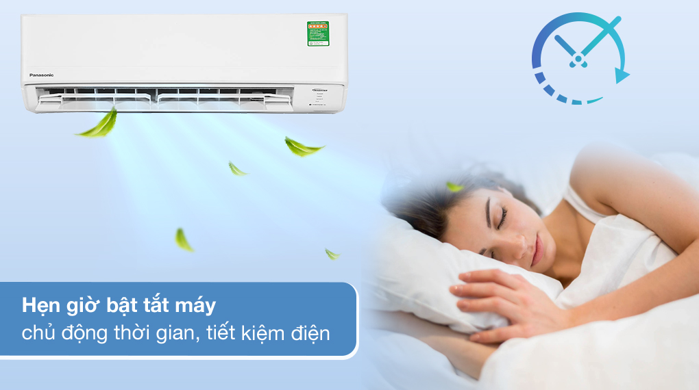 Máy lạnh Panasonic Inverter 1.5 HP CU/CS-PU12XKH-8M - Chế độ hẹn giờ bật tắt Máy lạnh Panasonic Inverter 1.5 HP CU/CS-PU12XKH-8M - Chế độ hẹn giờ bật tắt