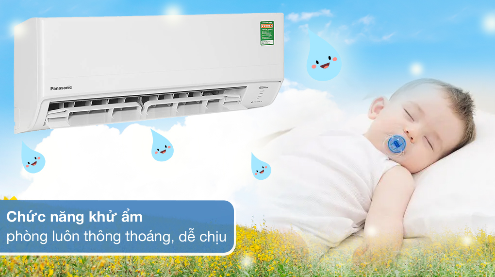 Máy lạnh Panasonic Inverter 2 HP CU/CS-PU18XKH-8M - Chức năng khử ẩm Máy lạnh Panasonic Inverter 2 HP CU/CS-PU18XKH-8M - Chức năng khử ẩm