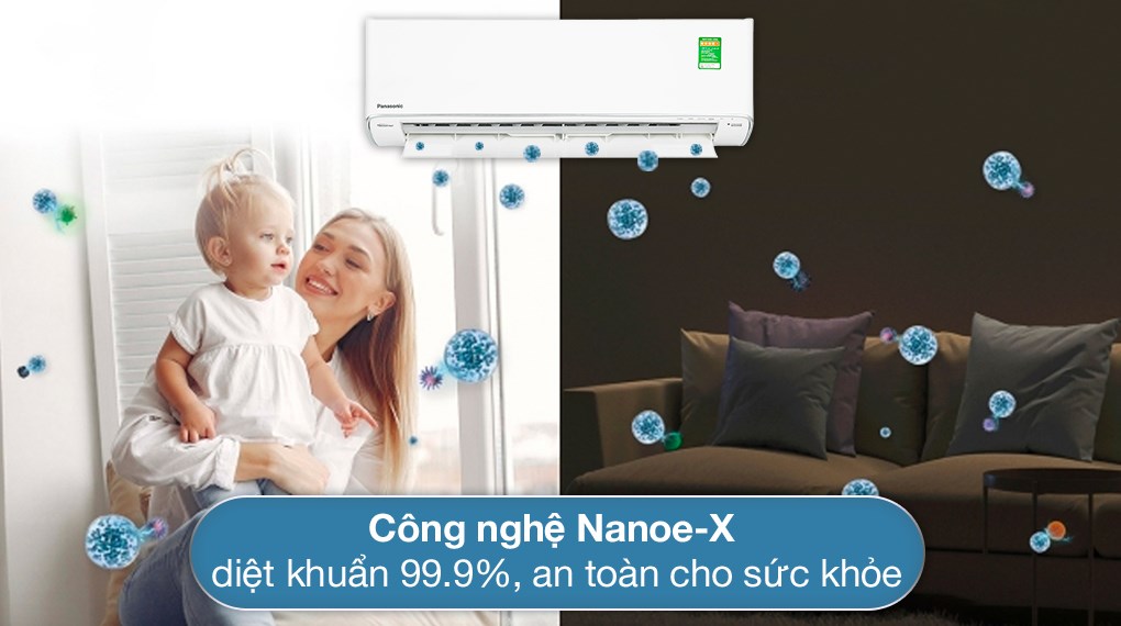 Máy lạnh Panasonic Inverter 1.5 HP CU/CS-XU12XKH-8 - Công nghệ Nanoe-X Máy lạnh Panasonic Inverter 1.5 HP CU/CS-XU12XKH-8 - Công nghệ Nanoe-X
