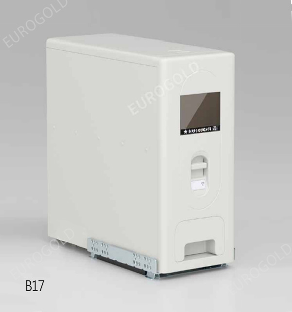 Thung gao am tu ray giam chan B17 Eurogold Thùng gạo âm tủ ray âm giảm chấn Eurogold