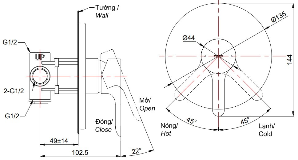 van-dieu-chinh-nong-lanh-toto-tbs01303b Bản vẽ van điều chỉnh TOTO nóng lạnh TBS01303B