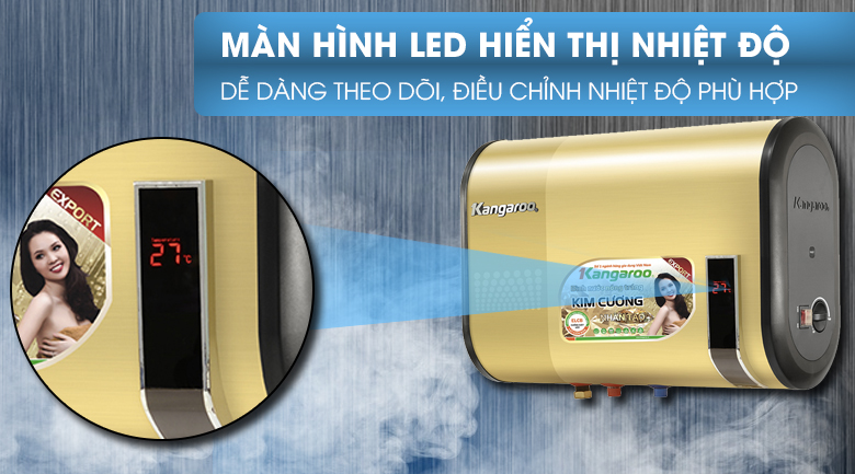 Màn hình hiển thị nhiệt độ - Bình tắm nóng lạnh Kangaroo 32 lít KG660Y Màn hình hiển thị nhiệt độ - Bình tắm nóng lạnh Kangaroo 32 lít KG660Y