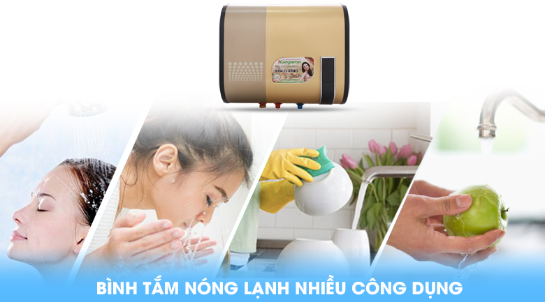 Bình tắm nóng lạnh - Bình tắm nóng lạnh Kangaroo 22 lít KG664Y Bình tắm nóng lạnh - Bình tắm nóng lạnh Kangaroo 22 lít KG664Y