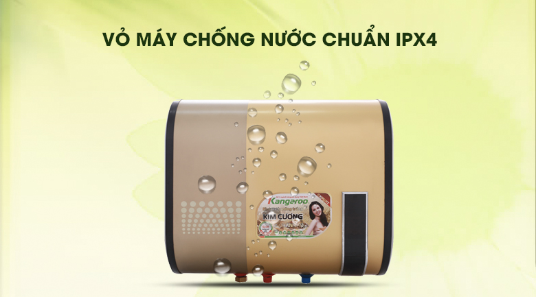IPX4 - Bình tắm nóng lạnh Kangaroo 22 lít KG664Y IPX4 - Bình tắm nóng lạnh Kangaroo 22 lít KG664Y