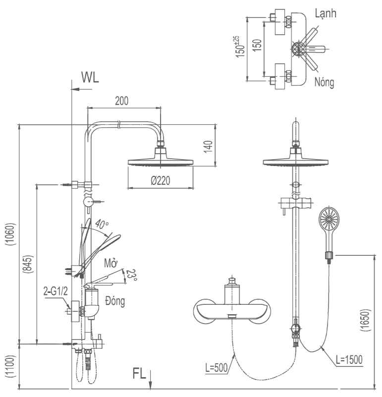 voi-sen-cay-inax-bfv-41s-5c Bản vẽ kỹ thuật vòi cây sen tắm INAX BFV-41S-5C