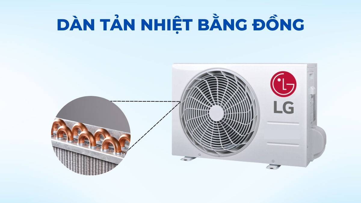 dan-tan-nhiet-bang-dong-tren-may-lanh-lg-k09ch Dàn tản nhiệt làm bằng đồng có khả năng chống chịu tốt