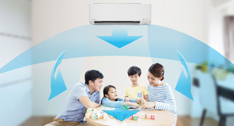 dieu-hoa-daikin-3d Luống gió 3D làm mát khắp căn phòng