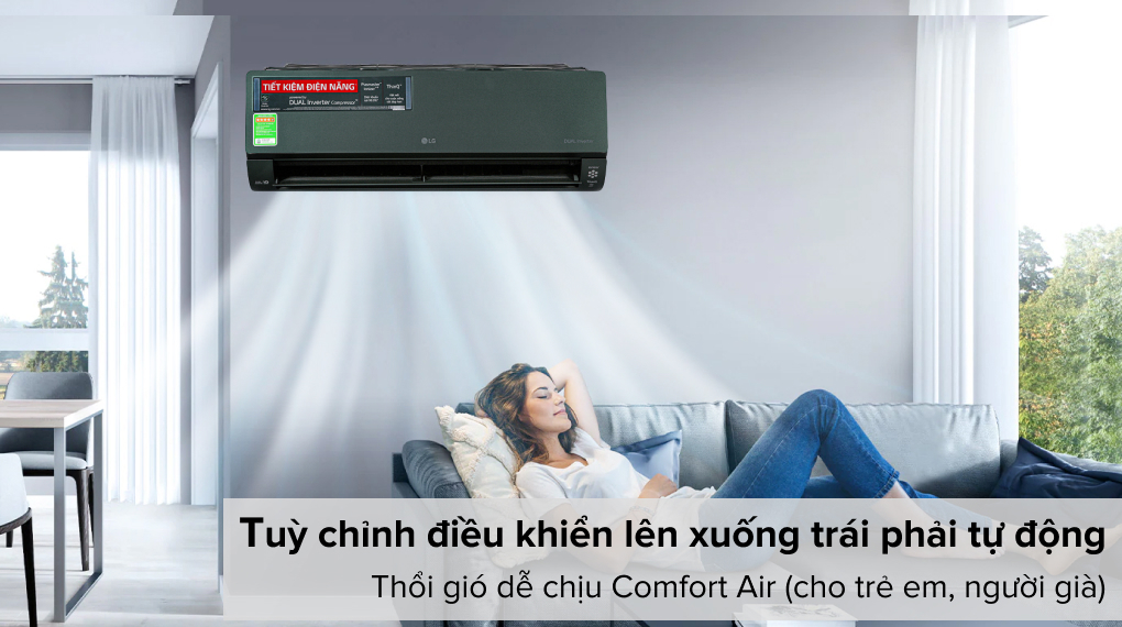 Điều hòa LG Inverter 12000 BTU V13APIG - Cơ chế thổi gió Điều hòa LG Inverter 12000 BTU V13APIG - Cơ chế thổi gió