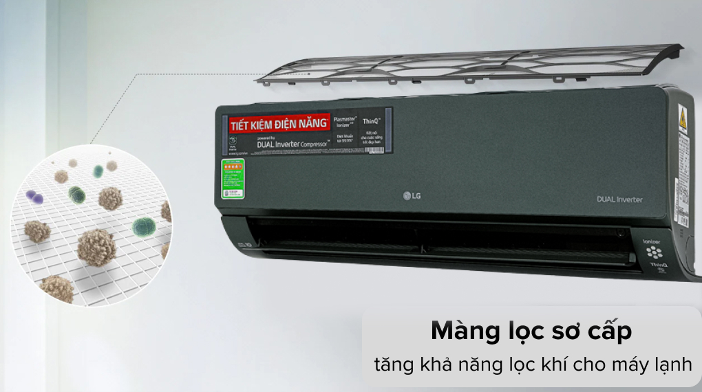 Điều hòa LG Inverter 12000 BTU V13APIG - Khả năng lọc vi khuẩn Điều hòa LG Inverter 12000 BTU V13APIG - Khả năng lọc vi khuẩn