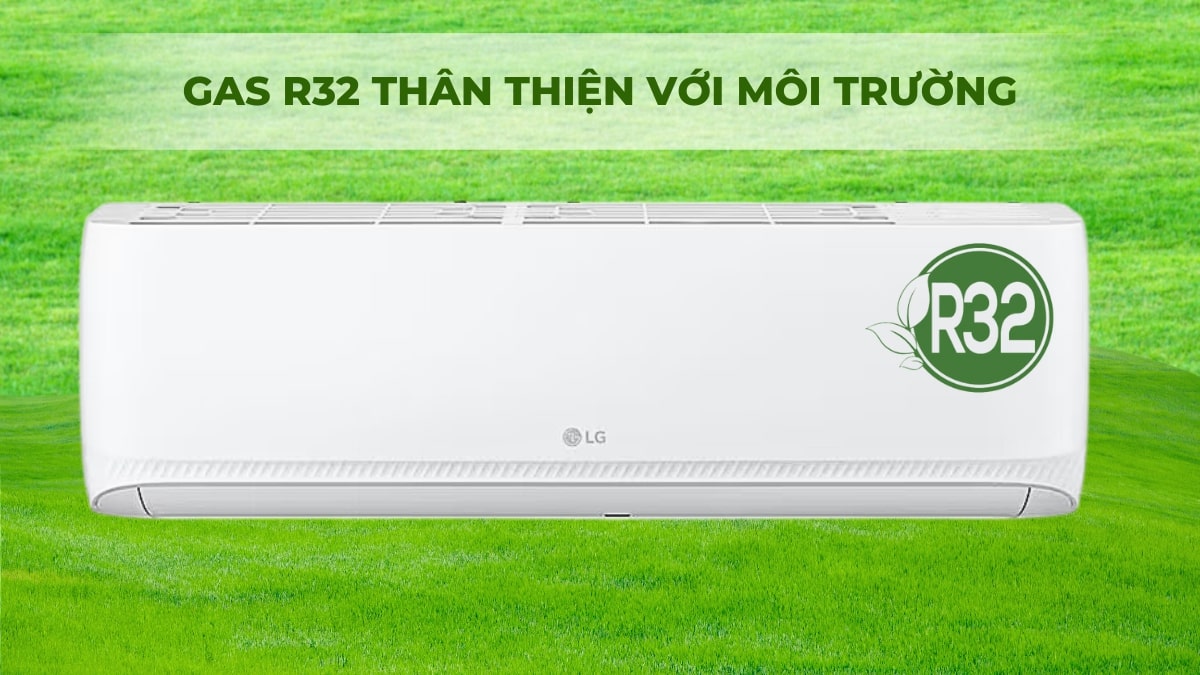may-lanh-lg-k09chsu-dung-gas-r32 Máy Lạnh LG 1 Hp K09CH sử dụng gas R32 thân thiện với môi trường